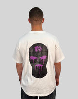 White Drippy Skimask Tee