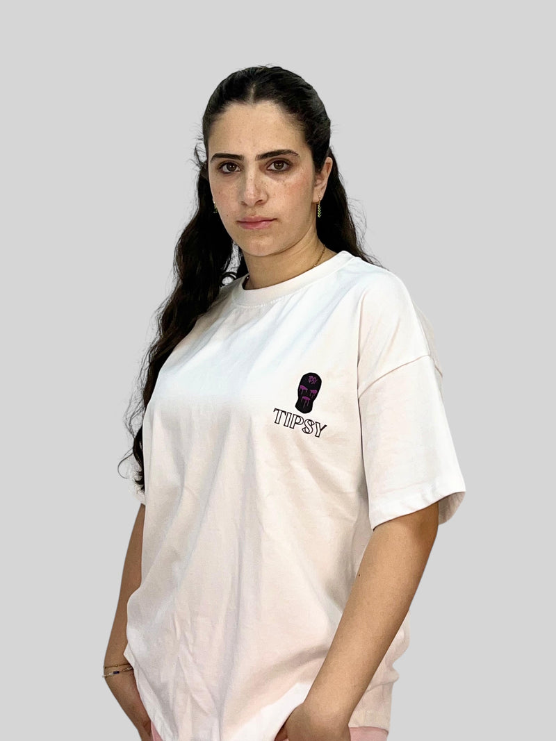 White Drippy Skimask Tee